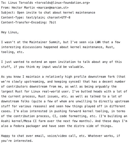 Linux负责人辞职抨击s领导失误、自述遭遇背叛不朽情缘网站M4芯片上跑Linux无望？Asahi(图4)